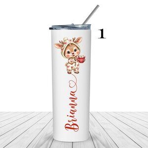 Cute Christmas Skinny Tumbler, Christmas Gift For Her